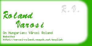 roland varosi business card